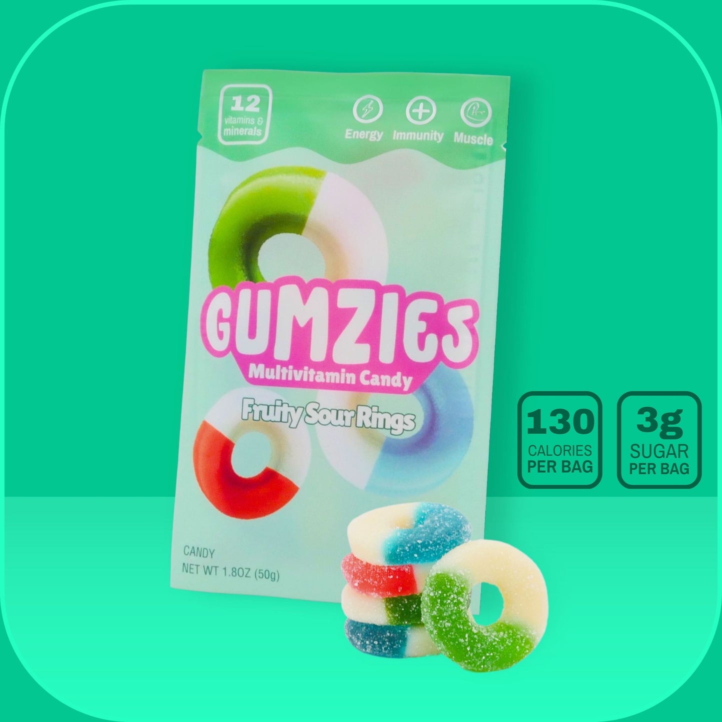 Sour Vitamin Gummy Rings